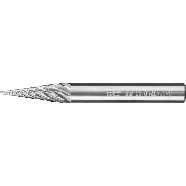 Pferd Carbide Bur - Cone (Pointed), OMNI cut - 1/4" x 1" x 1/4" Shank - SM-3 28036 - main